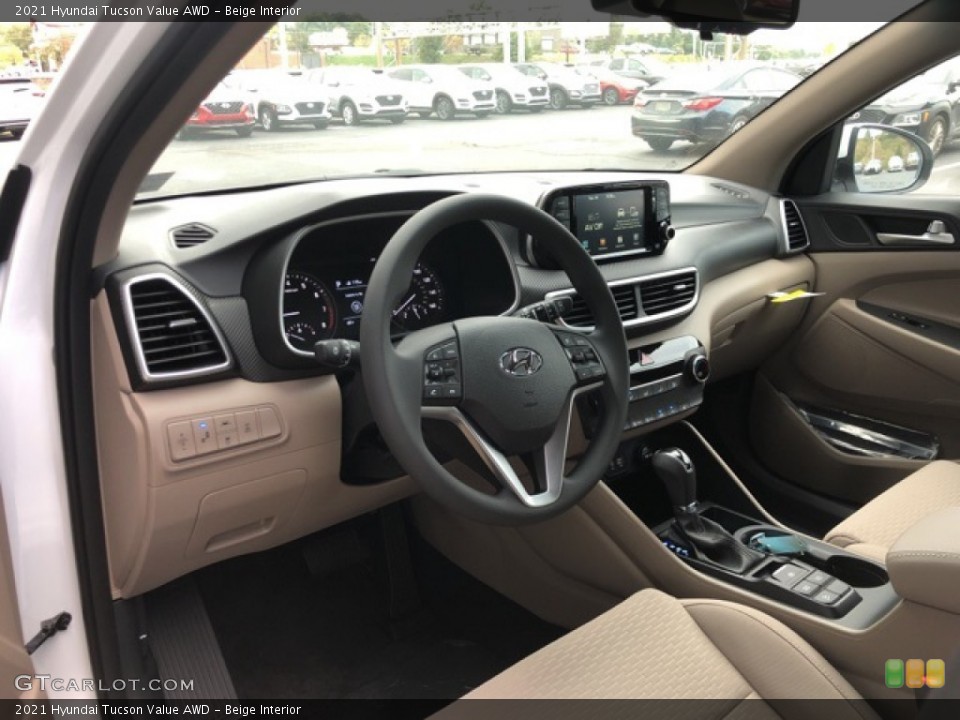 Beige Interior Photo for the 2021 Hyundai Tucson Value AWD #139687465