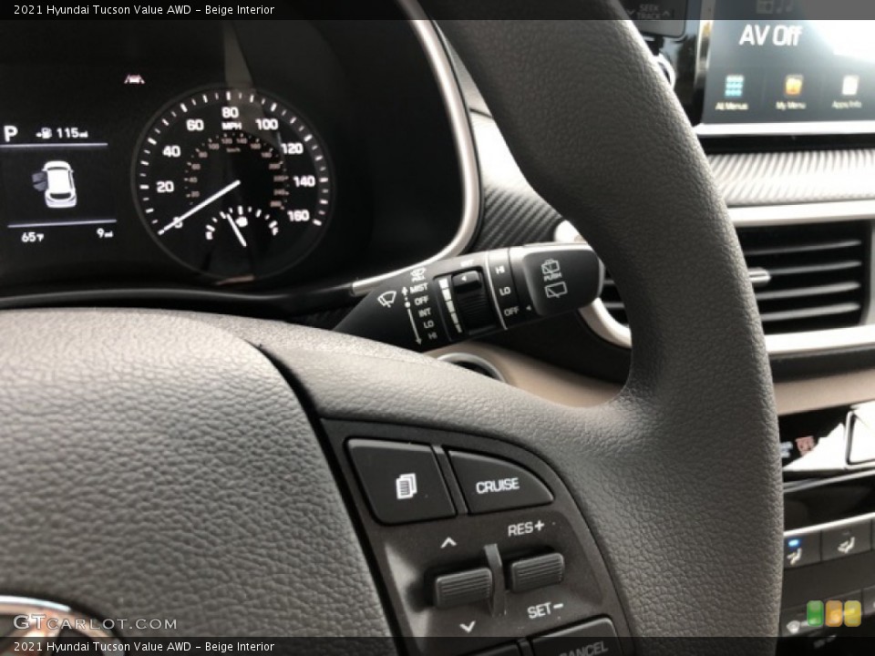 Beige Interior Steering Wheel for the 2021 Hyundai Tucson Value AWD #139687594