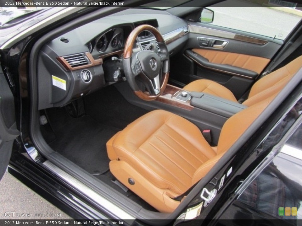 Natural Beige/Black 2013 Mercedes-Benz E Interiors