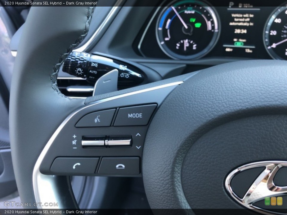 Dark Gray Interior Steering Wheel for the 2020 Hyundai Sonata SEL Hybrid #139687987