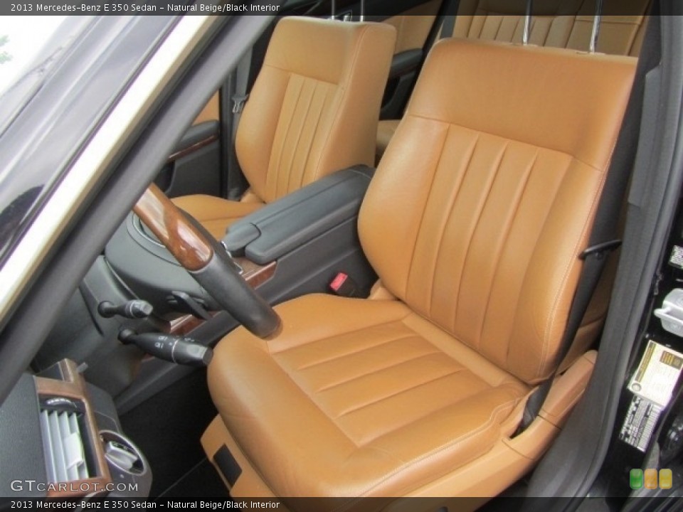 Natural Beige/Black Interior Front Seat for the 2013 Mercedes-Benz E 350 Sedan #139688000