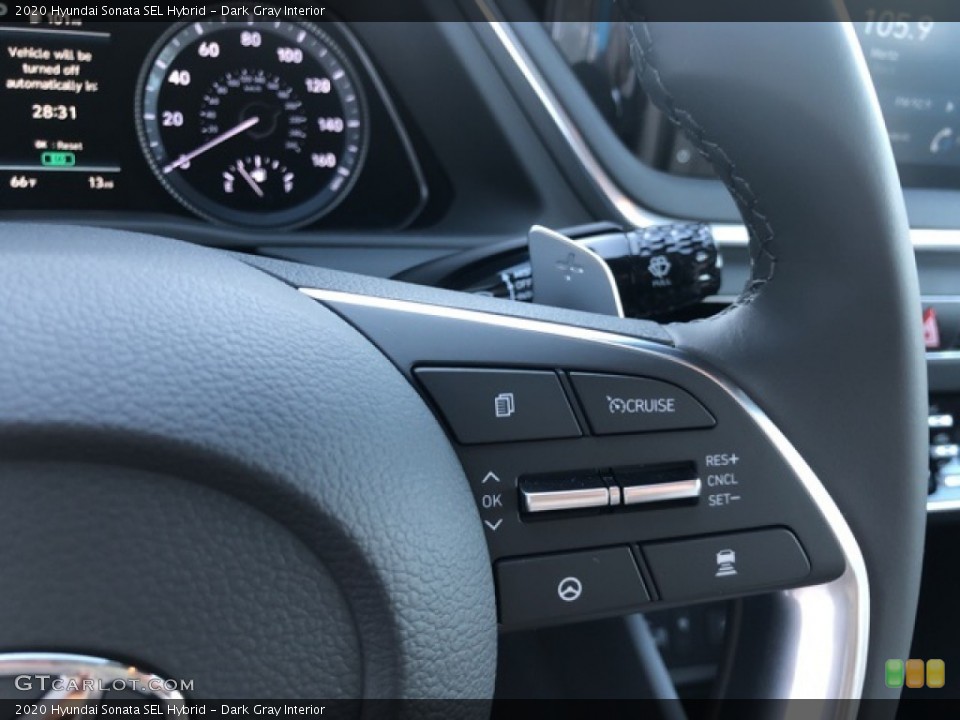 Dark Gray Interior Steering Wheel for the 2020 Hyundai Sonata SEL Hybrid #139688011
