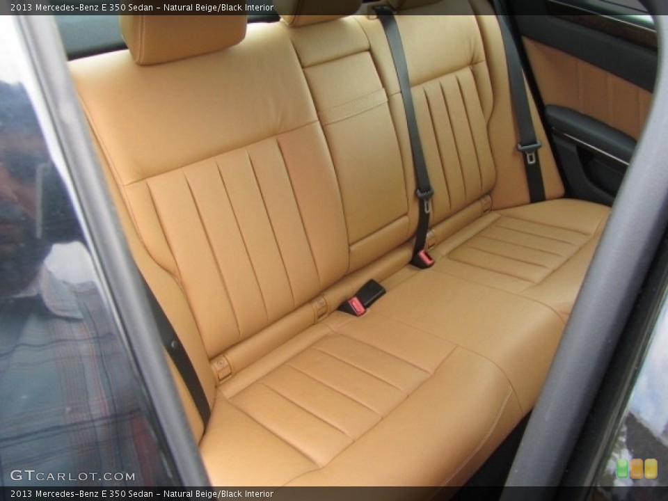 Natural Beige/Black Interior Rear Seat for the 2013 Mercedes-Benz E 350 Sedan #139688095