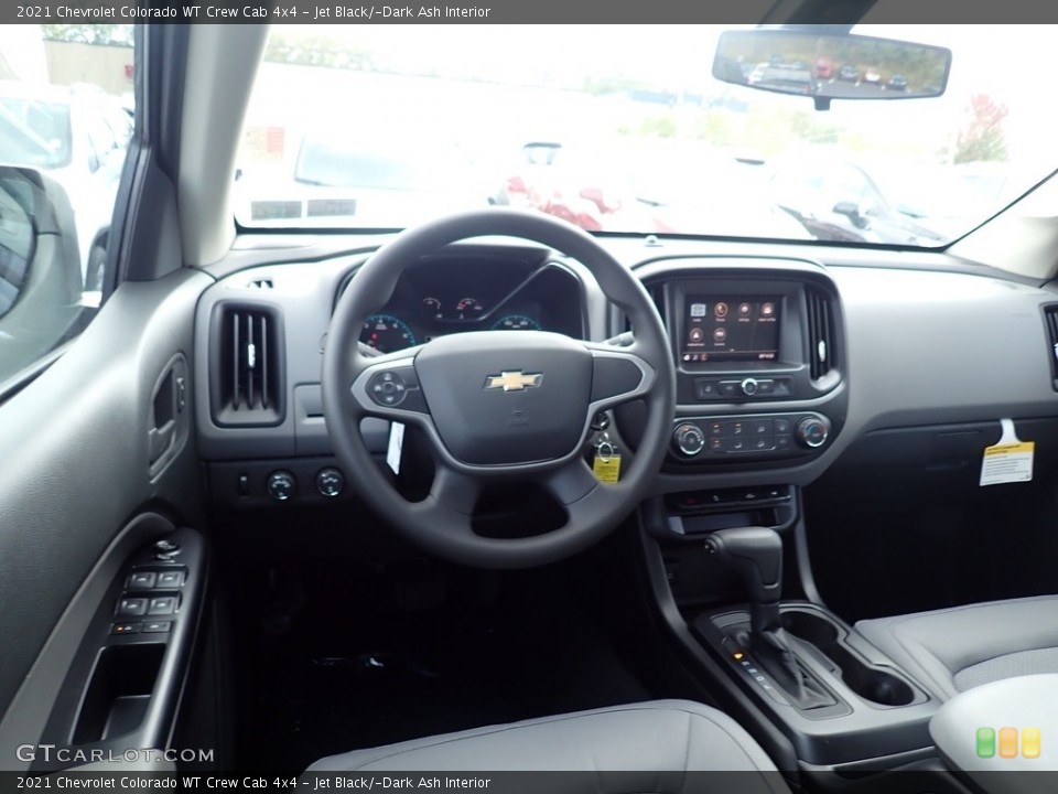 Jet Black/­Dark Ash Interior Dashboard for the 2021 Chevrolet Colorado WT Crew Cab 4x4 #139688194