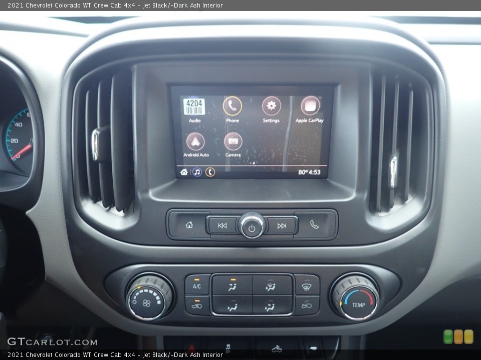 Jet Black/­Dark Ash Interior Controls for the 2021 Chevrolet Colorado WT Crew Cab 4x4 #139688275