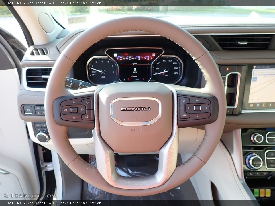 Teak/­Light Shale Interior Steering Wheel for the 2021 GMC Yukon Denali 4WD #139688353