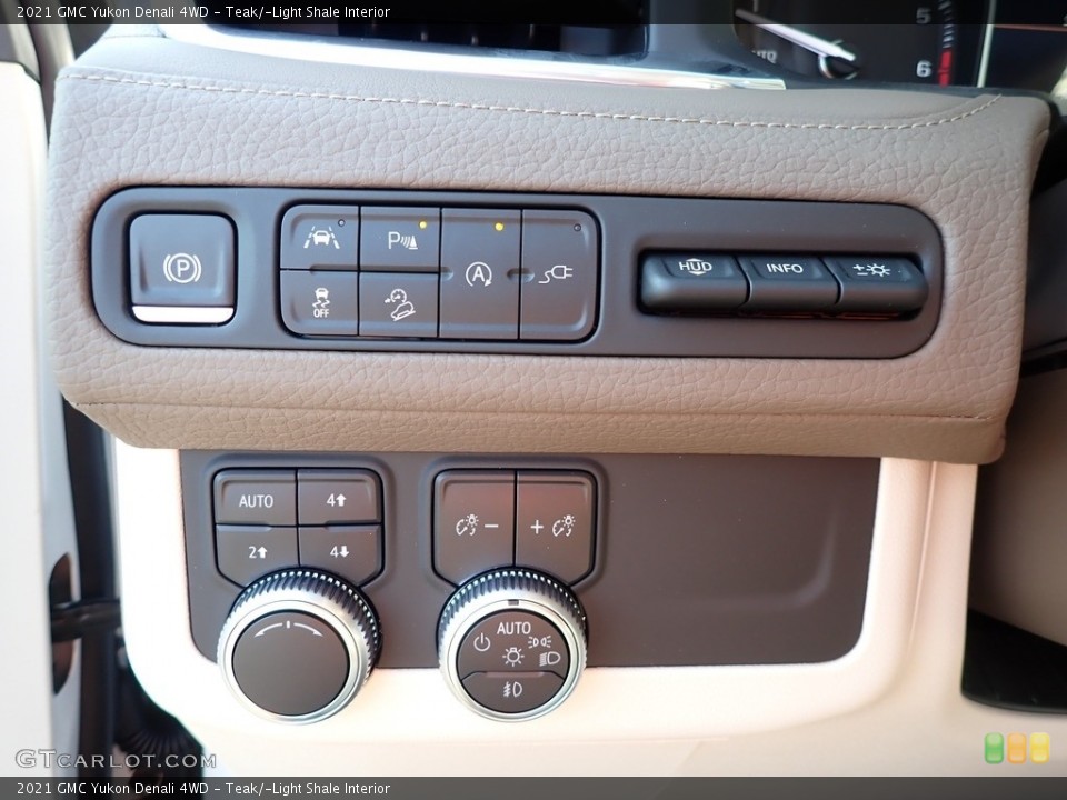 Teak/­Light Shale Interior Controls for the 2021 GMC Yukon Denali 4WD #139688418