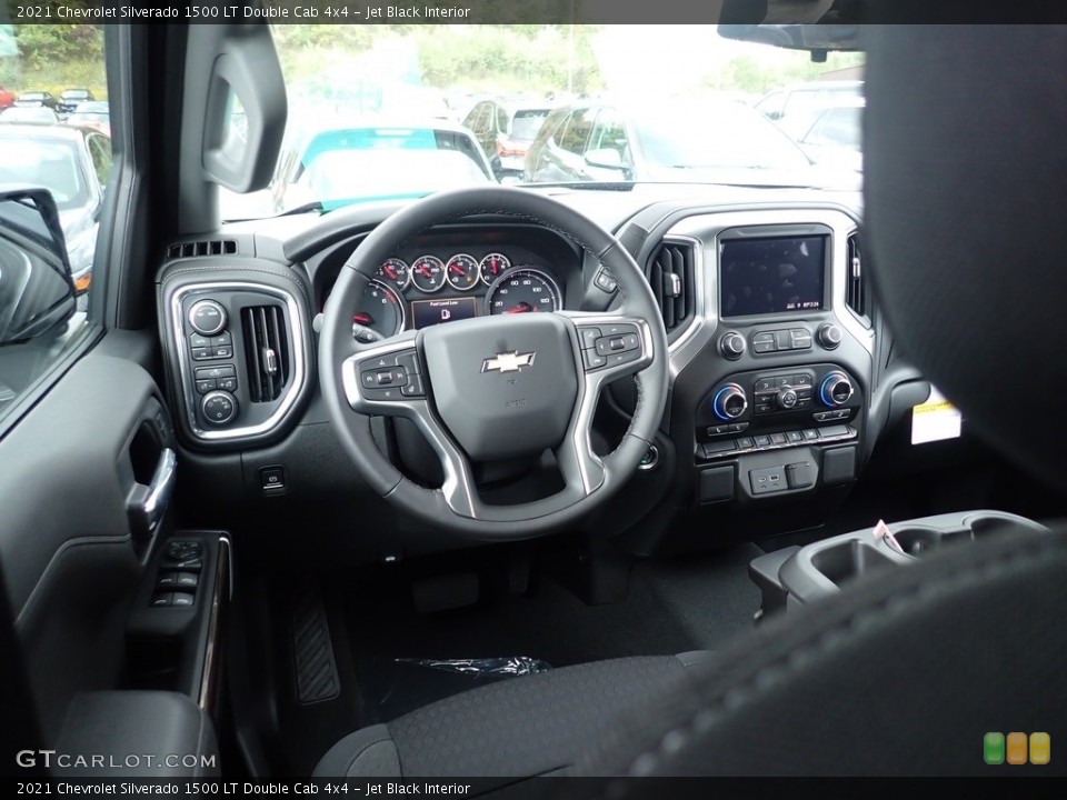 Jet Black Interior Photo for the 2021 Chevrolet Silverado 1500 LT Double Cab 4x4 #139688968