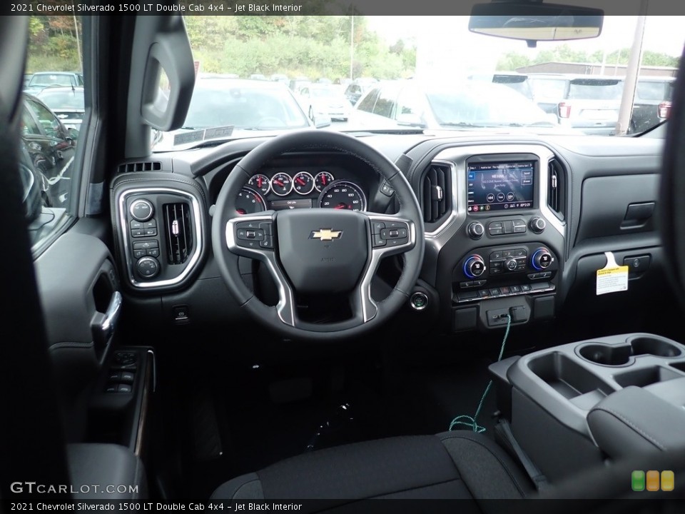 Jet Black Interior Dashboard for the 2021 Chevrolet Silverado 1500 LT Double Cab 4x4 #139689298