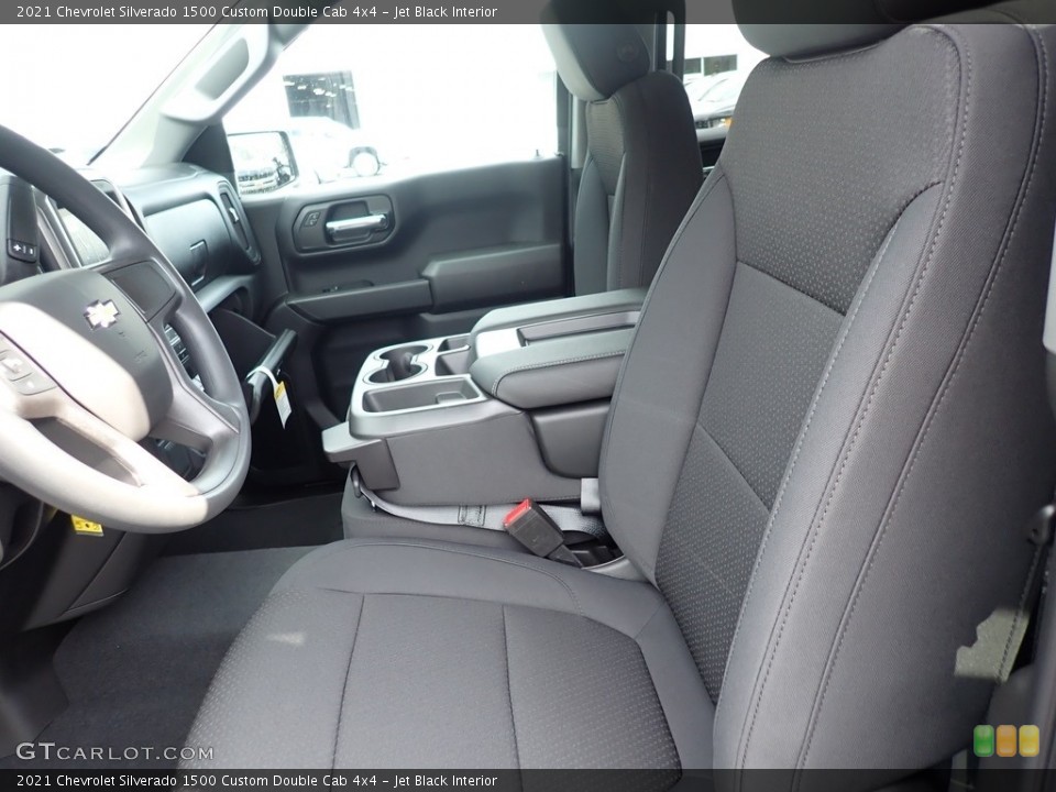 Jet Black Interior Front Seat for the 2021 Chevrolet Silverado 1500 Custom Double Cab 4x4 #139689661