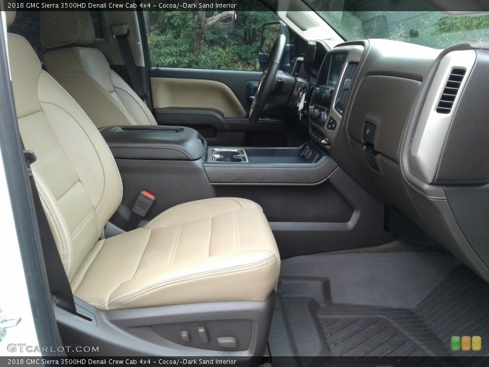 Cocoa/­Dark Sand Interior Front Seat for the 2018 GMC Sierra 3500HD Denali Crew Cab 4x4 #139692591