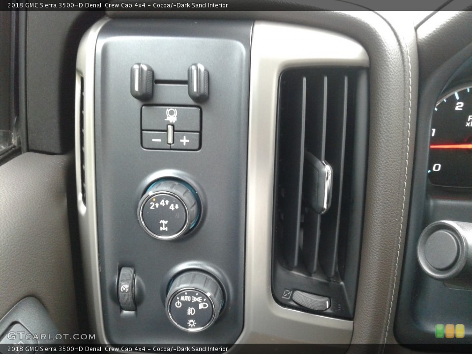 Cocoa/­Dark Sand Interior Controls for the 2018 GMC Sierra 3500HD Denali Crew Cab 4x4 #139692645