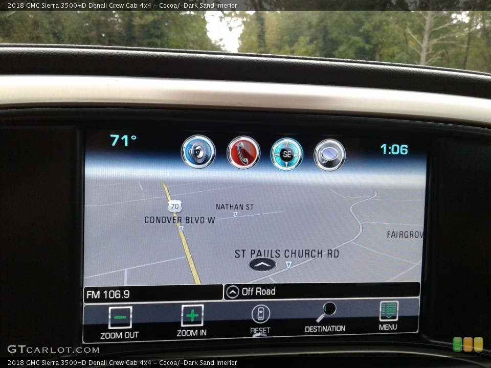 Cocoa/­Dark Sand Interior Navigation for the 2018 GMC Sierra 3500HD Denali Crew Cab 4x4 #139692792