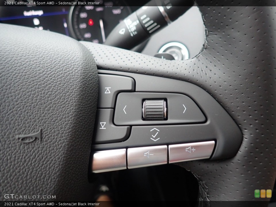 Sedona/Jet Black Interior Steering Wheel for the 2021 Cadillac XT4 Sport AWD #139694100