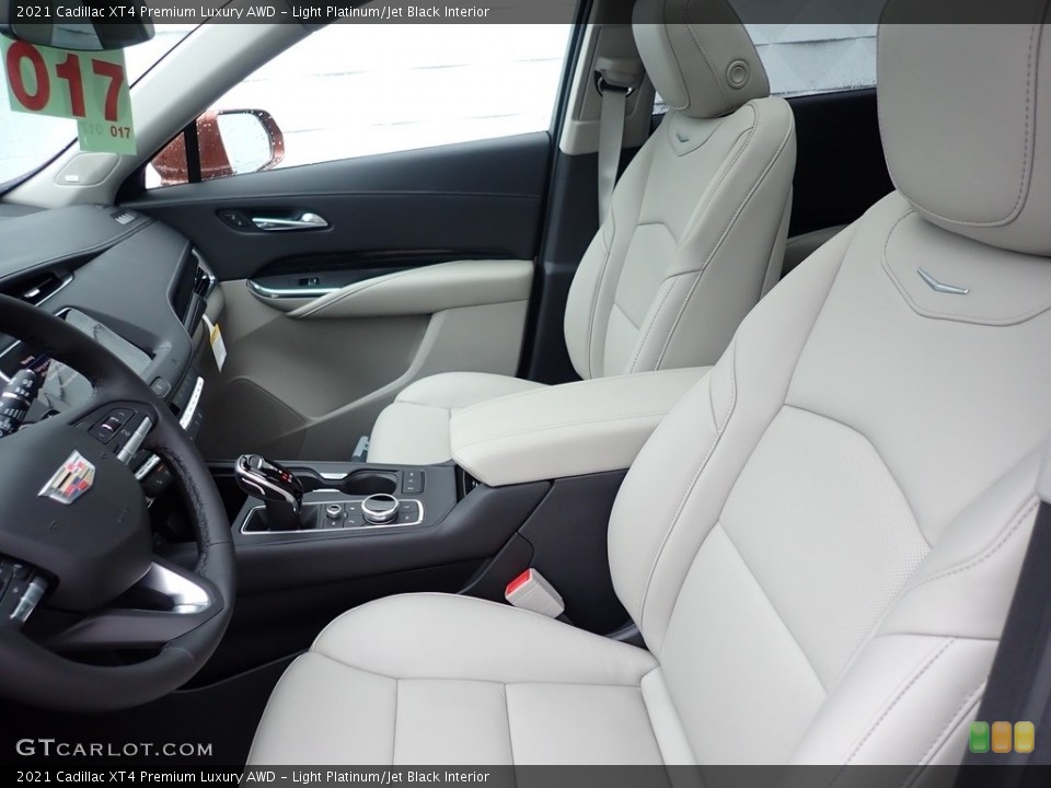 Light Platinum/Jet Black Interior Front Seat for the 2021 Cadillac XT4 Premium Luxury AWD #139694460