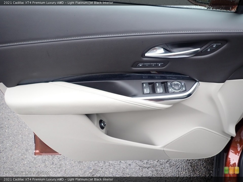 Light Platinum/Jet Black Interior Door Panel for the 2021 Cadillac XT4 Premium Luxury AWD #139694484