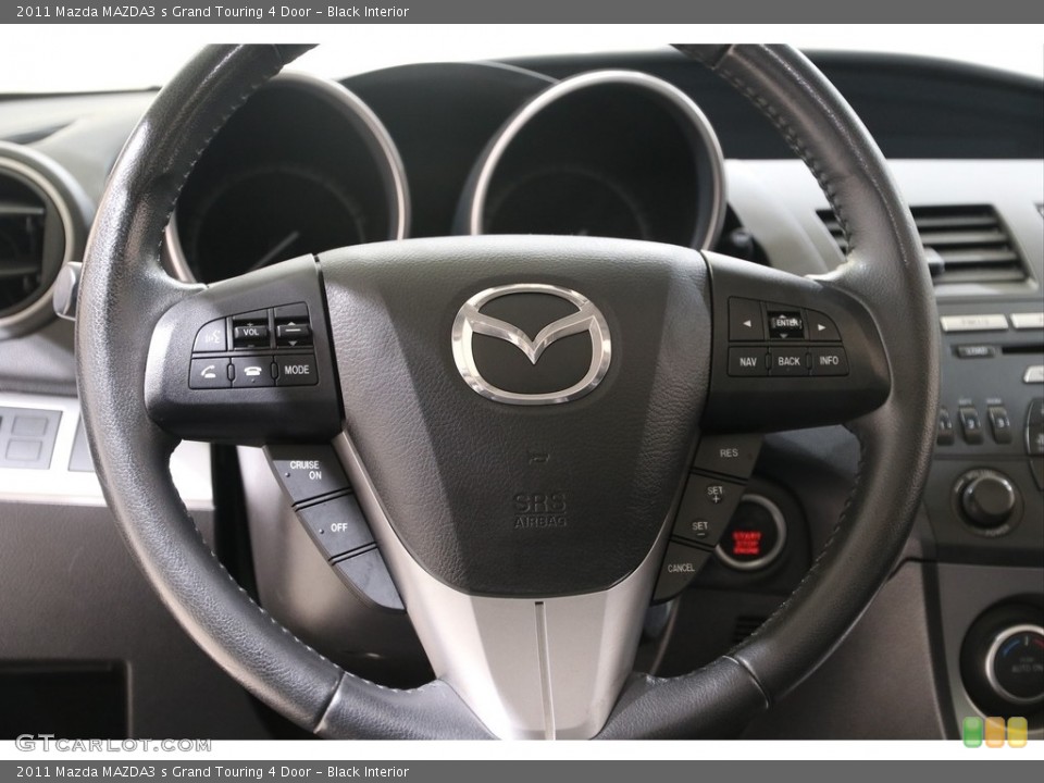 Black Interior Steering Wheel for the 2011 Mazda MAZDA3 s Grand Touring 4 Door #139694523