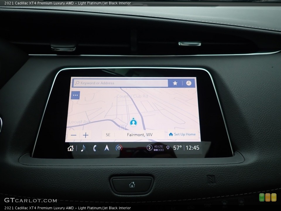 Light Platinum/Jet Black Interior Navigation for the 2021 Cadillac XT4 Premium Luxury AWD #139694550