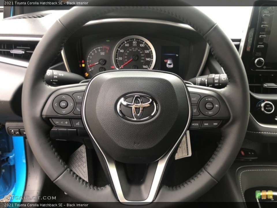 Black Interior Steering Wheel for the 2021 Toyota Corolla Hatchback SE #139695984