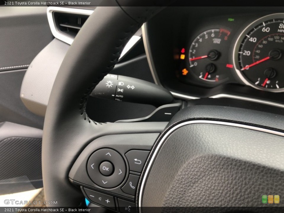 Black Interior Steering Wheel for the 2021 Toyota Corolla Hatchback SE #139696002
