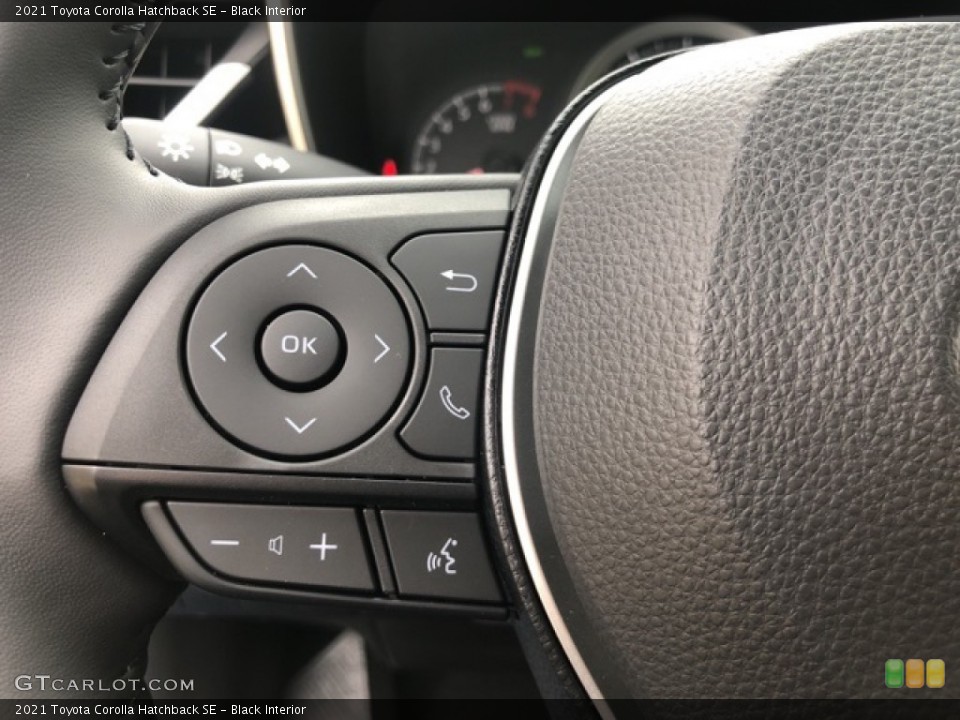Black Interior Steering Wheel for the 2021 Toyota Corolla Hatchback SE #139696026