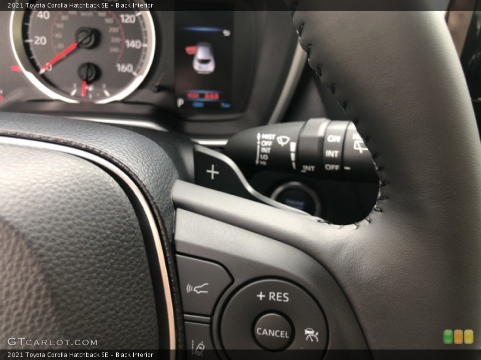 Black Interior Steering Wheel for the 2021 Toyota Corolla Hatchback SE #139696076