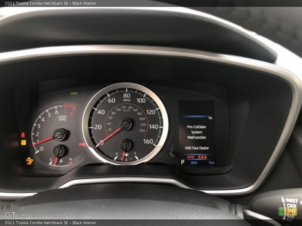 Black Interior Gauges for the 2021 Toyota Corolla Hatchback SE #139696092