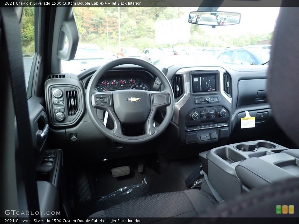 Jet Black Interior Dashboard for the 2021 Chevrolet Silverado 1500 Custom Double Cab 4x4 #139698774