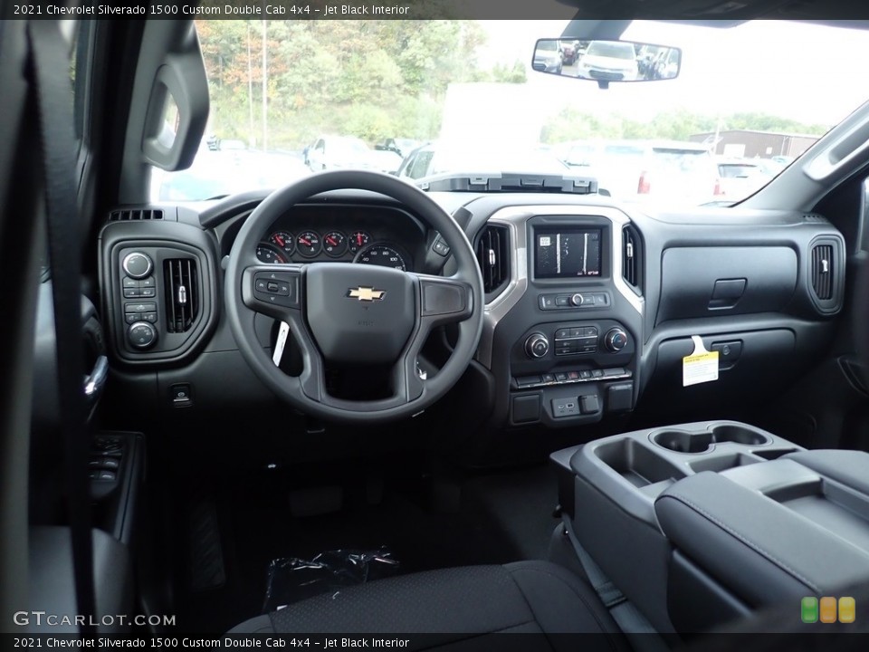 Jet Black Interior Dashboard for the 2021 Chevrolet Silverado 1500 Custom Double Cab 4x4 #139699275