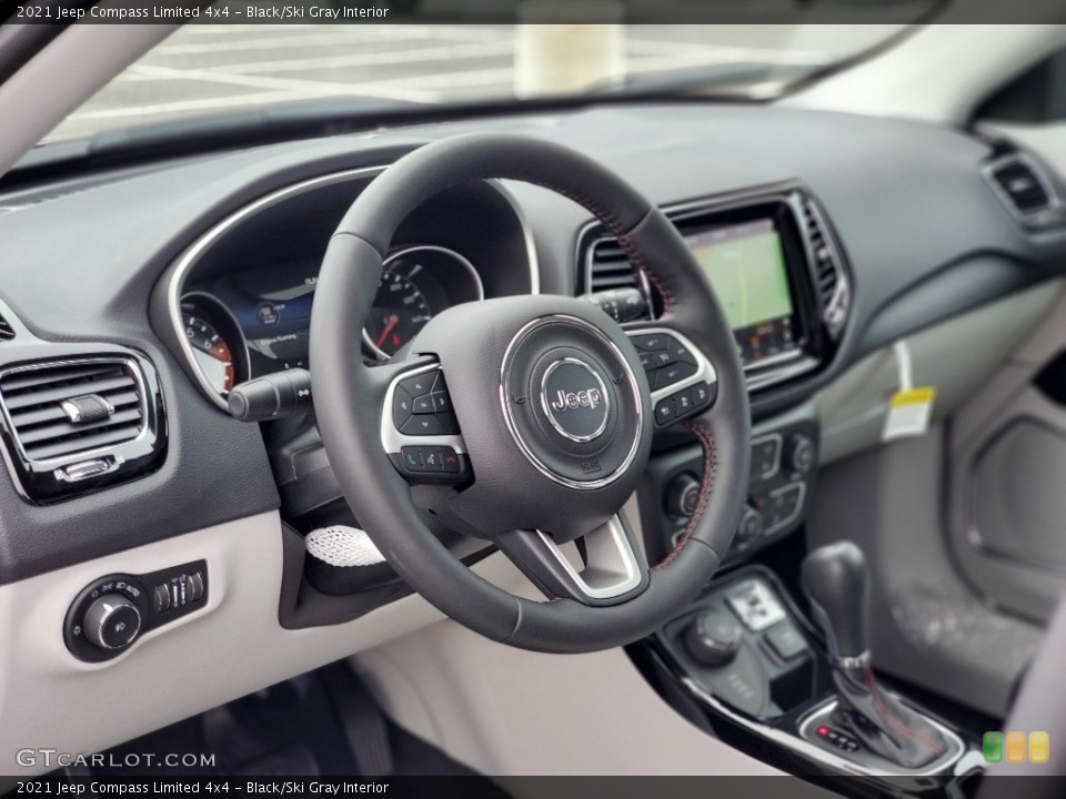 Black/Ski Gray Interior Steering Wheel for the 2021 Jeep Compass Limited 4x4 #139700802