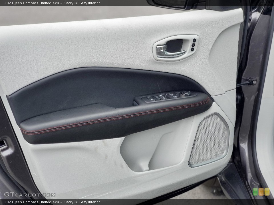 Black/Ski Gray Interior Door Panel for the 2021 Jeep Compass Limited 4x4 #139700856