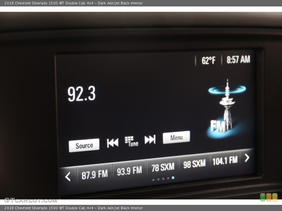 Dark Ash/Jet Black Interior Audio System for the 2018 Chevrolet Silverado 1500 WT Double Cab 4x4 #139701564