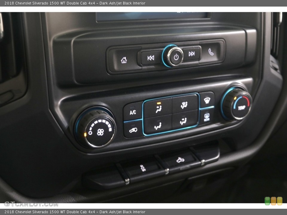 Dark Ash/Jet Black Interior Controls for the 2018 Chevrolet Silverado 1500 WT Double Cab 4x4 #139701636
