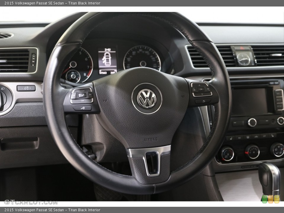Titan Black Interior Steering Wheel for the 2015 Volkswagen Passat SE Sedan #139701993