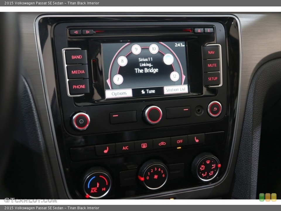 Titan Black Interior Controls for the 2015 Volkswagen Passat SE Sedan #139702038