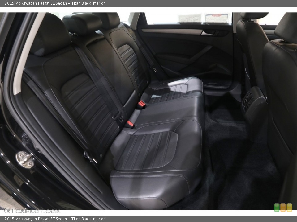 Titan Black Interior Rear Seat for the 2015 Volkswagen Passat SE Sedan #139702191