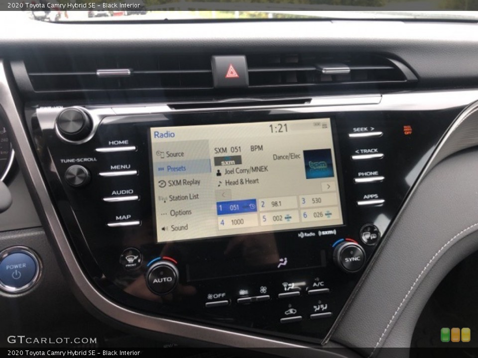 Black Interior Controls for the 2020 Toyota Camry Hybrid SE #139707501