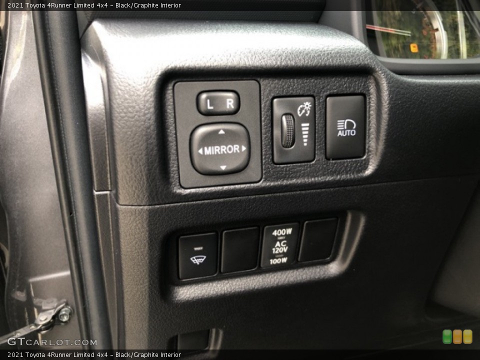 Black/Graphite Interior Controls for the 2021 Toyota 4Runner Limited 4x4 #139707711
