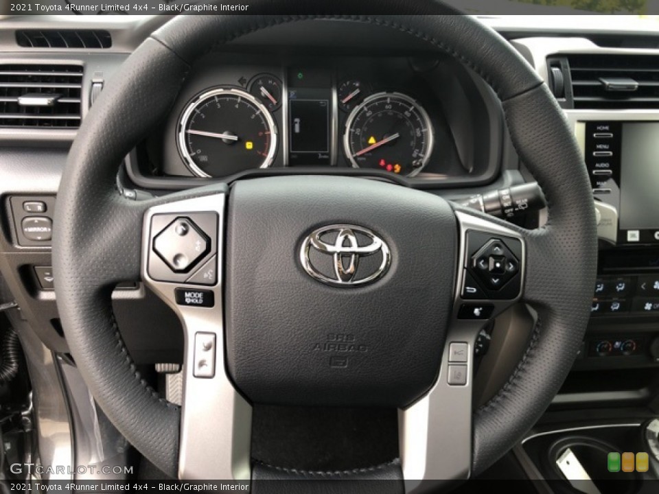 Black/Graphite Interior Steering Wheel for the 2021 Toyota 4Runner Limited 4x4 #139707723