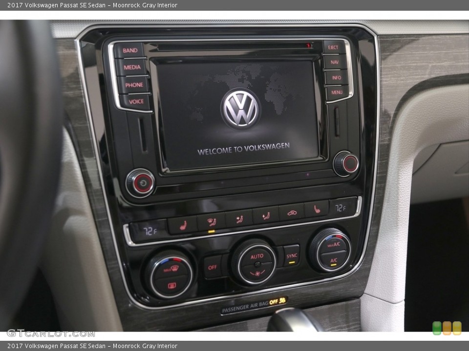 Moonrock Gray Interior Controls for the 2017 Volkswagen Passat SE Sedan #139710760