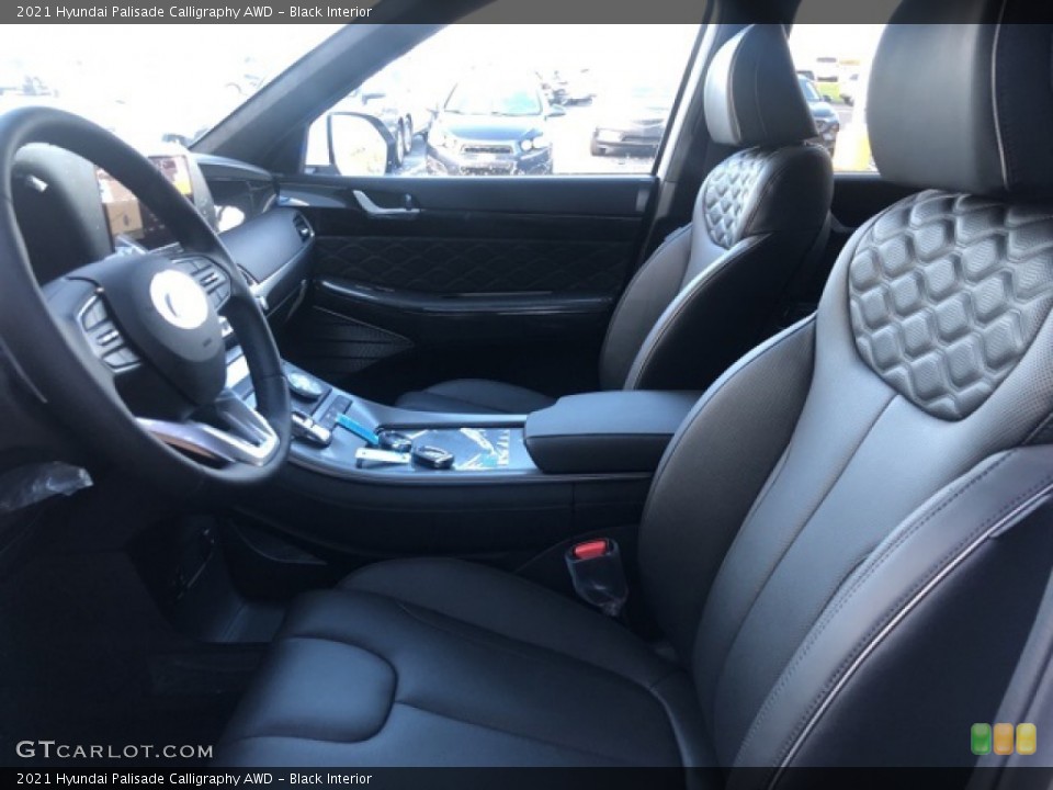 Black Interior Front Seat for the 2021 Hyundai Palisade Calligraphy AWD #139711375