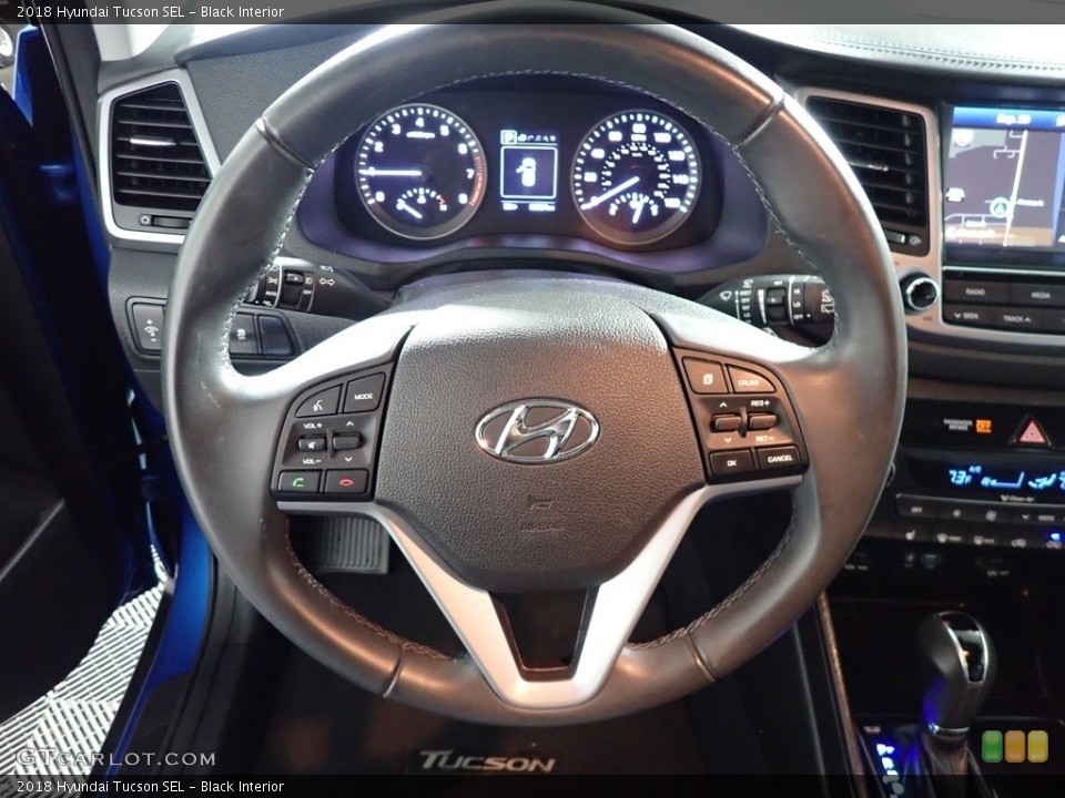 Black Interior Steering Wheel for the 2018 Hyundai Tucson SEL #139711828
