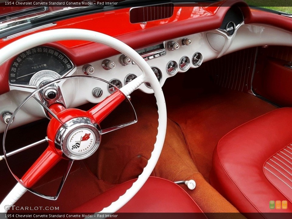 Red Interior Dashboard for the 1954 Chevrolet Corvette  #139712053
