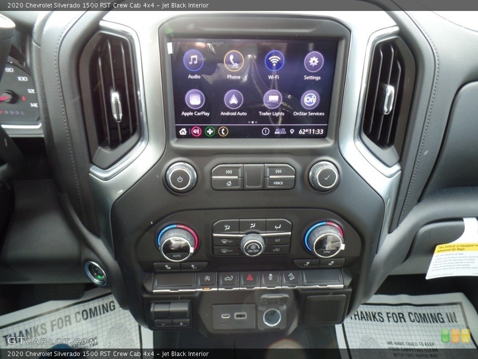 Jet Black Interior Controls for the 2020 Chevrolet Silverado 1500 RST Crew Cab 4x4 #139712356