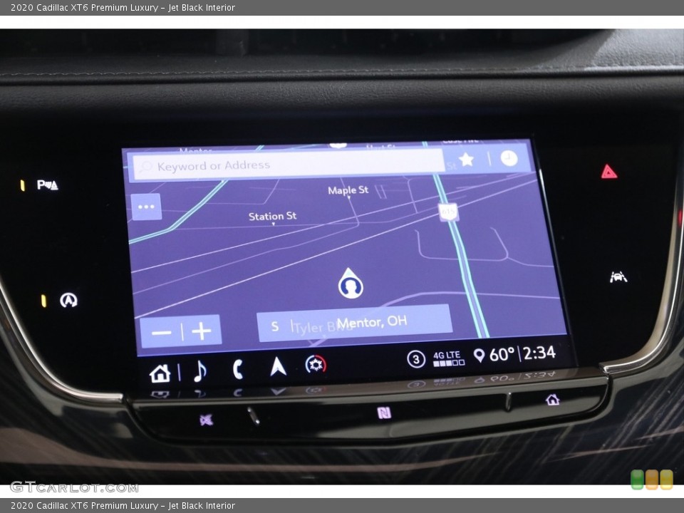 Jet Black Interior Navigation for the 2020 Cadillac XT6 Premium Luxury #139713898