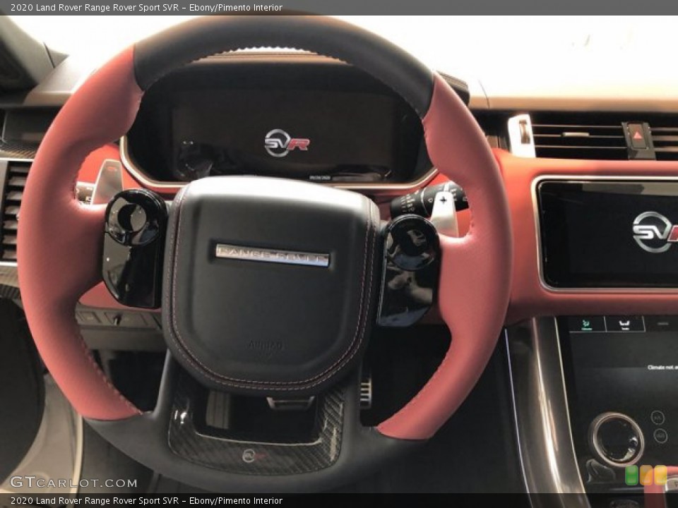 Ebony/Pimento Interior Steering Wheel for the 2020 Land Rover Range Rover Sport SVR #139716313