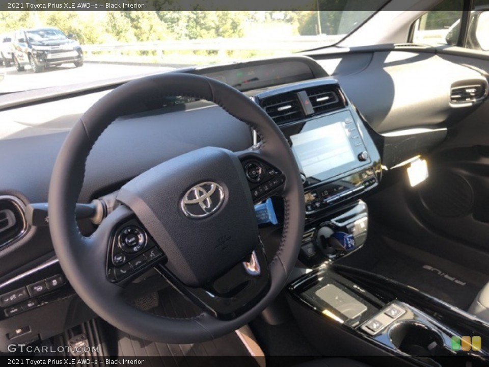 Black Interior Dashboard for the 2021 Toyota Prius XLE AWD-e #139720698