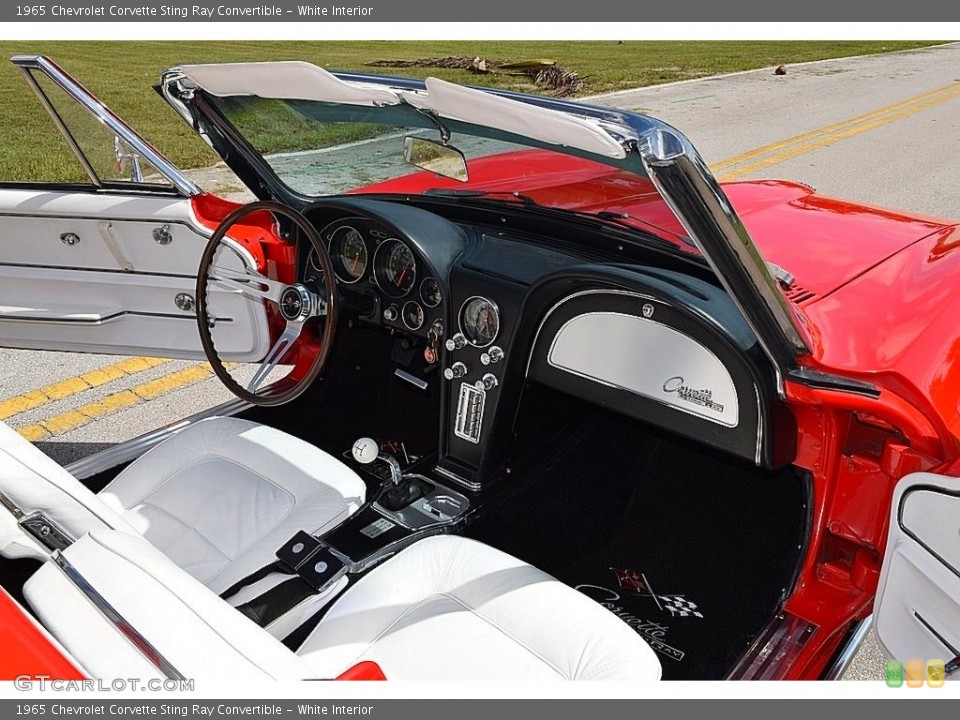 White Interior Photo for the 1965 Chevrolet Corvette Sting Ray Convertible #139721301