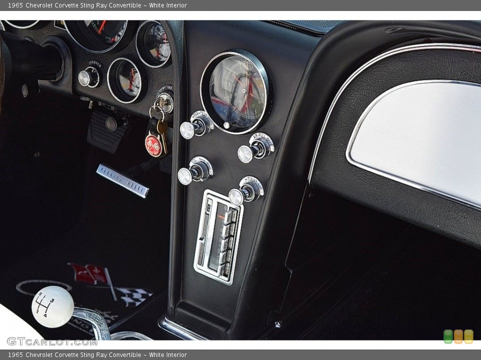 White Interior Controls for the 1965 Chevrolet Corvette Sting Ray Convertible #139721364
