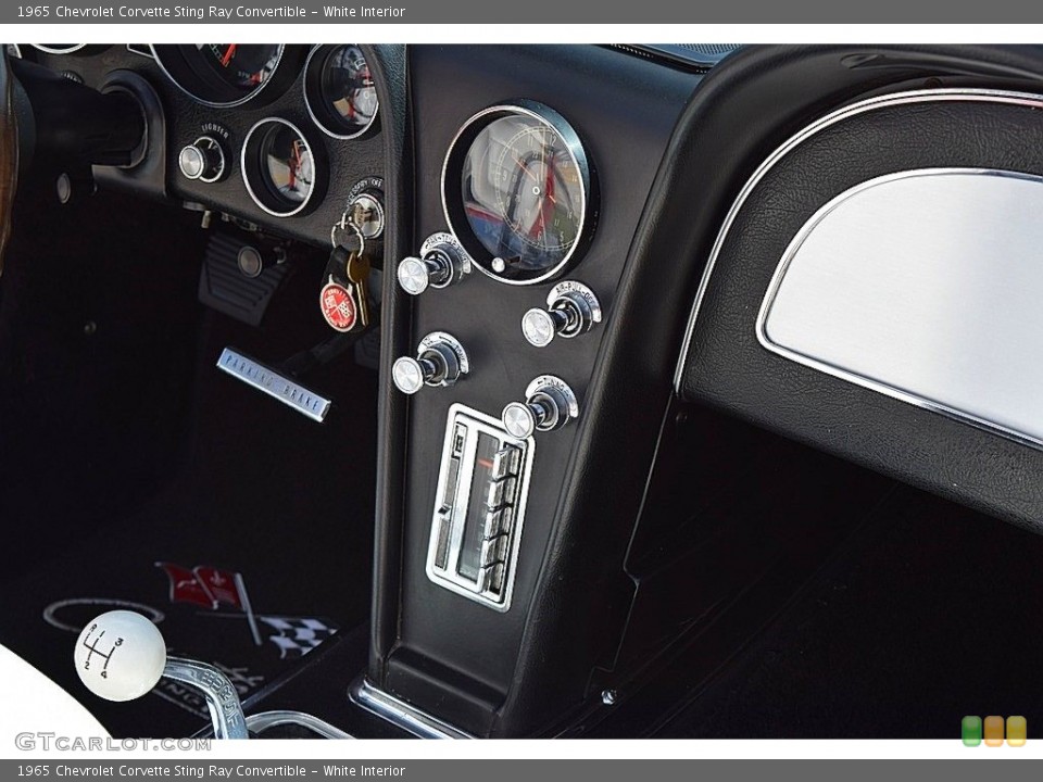 White Interior Controls for the 1965 Chevrolet Corvette Sting Ray Convertible #139721385